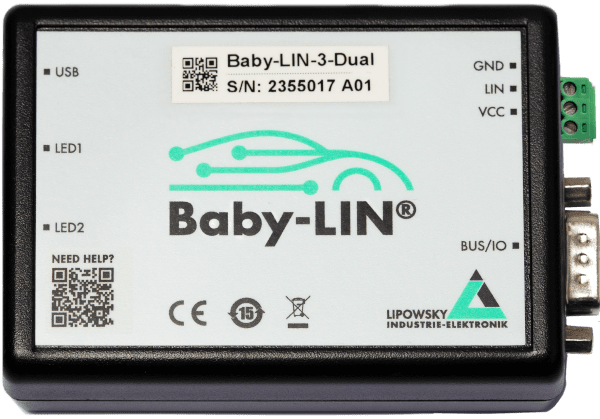 Baby-LIN-3-Dual: LIN & Can-Bus Simulator mit USB-Schnittstelle